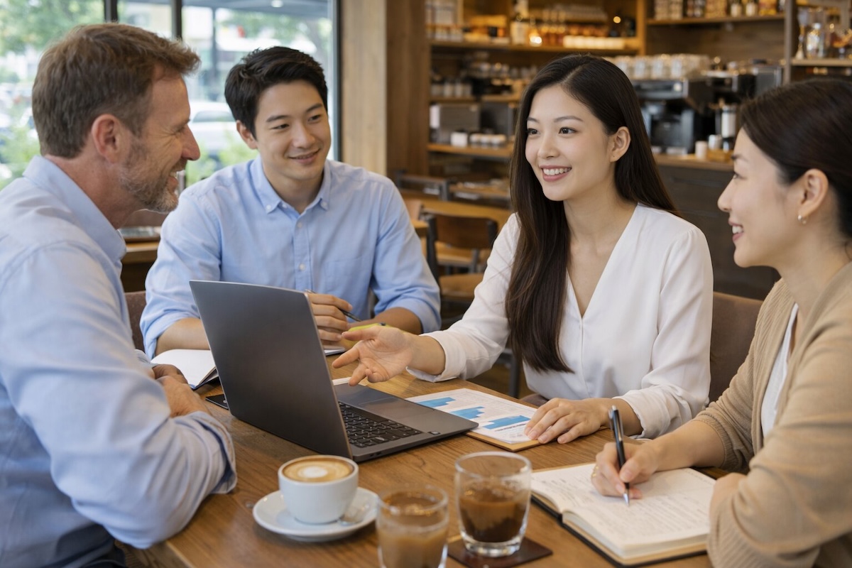 Business Development Cafe Meeting Success